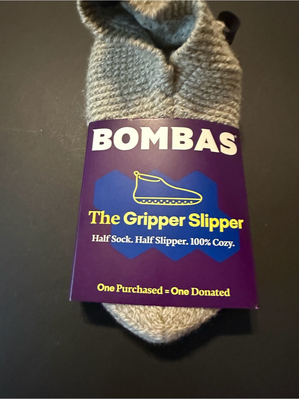 Bombas Women’s The Gripper Slipper - Taupe - Size small